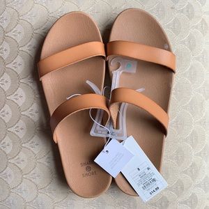 Women’s Shade & Shore ‘Dani’ Two Band slide sandals - sz 8